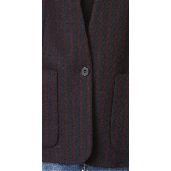 M.i.h. Jeans Jackson Blazer - Navy Wool Striped Blazer - Prep Menswear Anthro - Picture 7 of 10